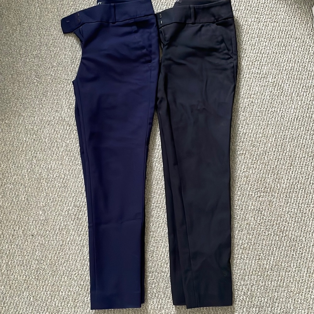 Ann Taylor Loft dress pants.navy and black. Stretch. Like new. 25in inseam